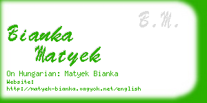 bianka matyek business card